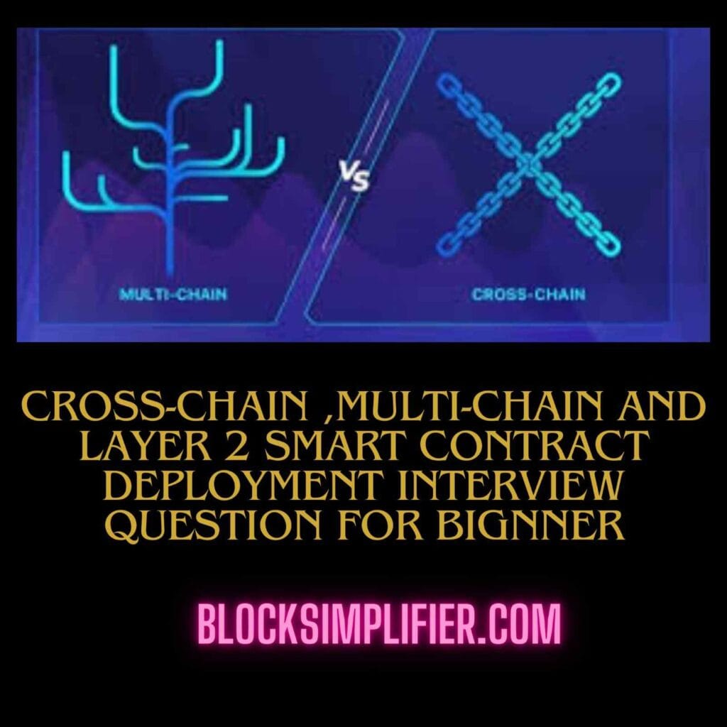 Cross-chain ,Multi-Chain and Layer 2 Smart Contract Deployment interview question for bignner