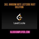 383. Ransom Note Leetcode Rust solution