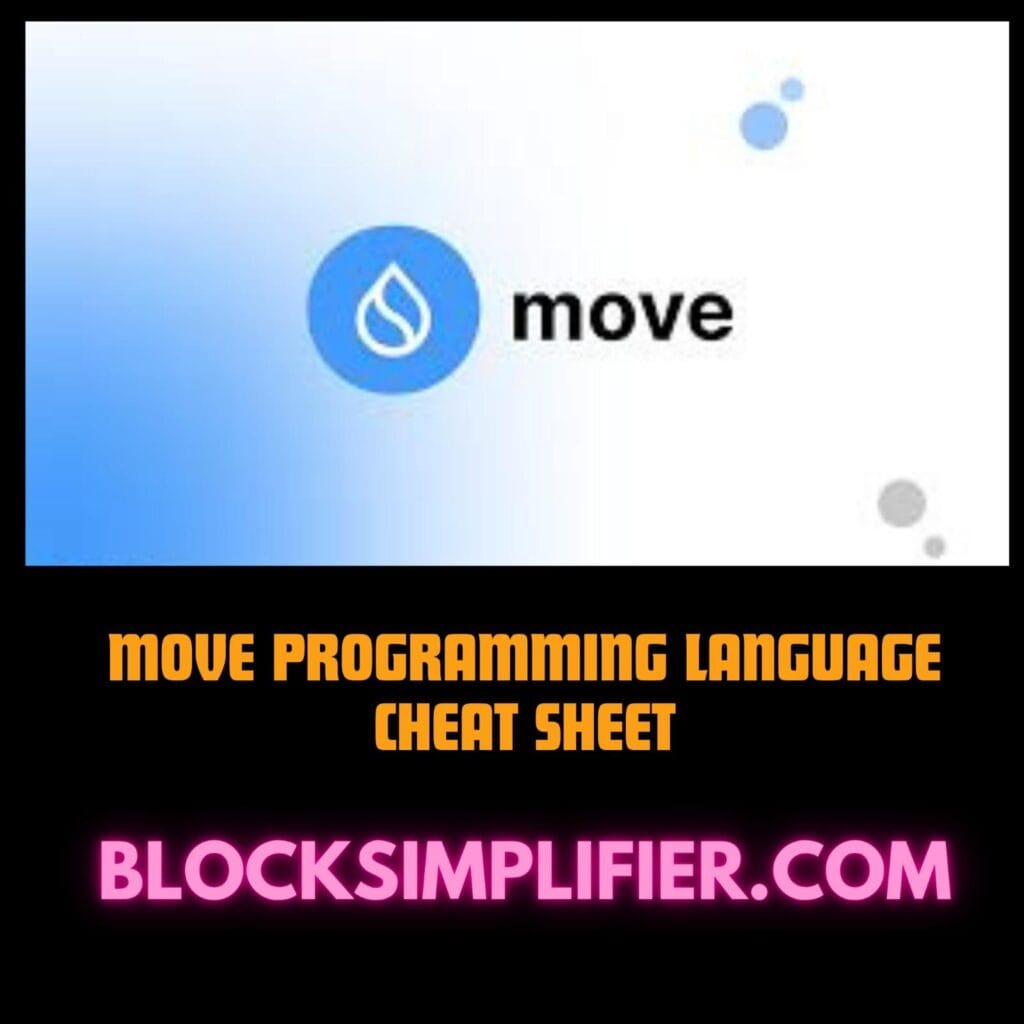 Move Programming Language Cheat Sheet